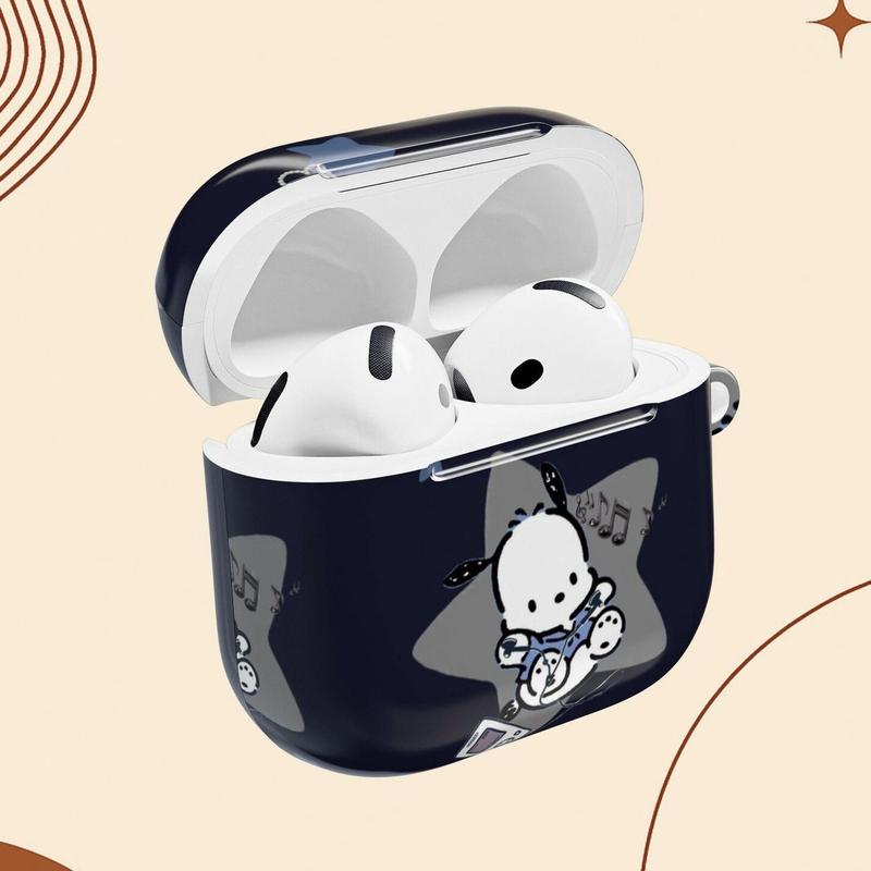 Y2K Blue Star Pochacco Air Pods Case Cute Aesthetic Matching Set Kawaii Star Design Protective Cover Gift Music Lovers Air Pods 1 2 3 4 Pro