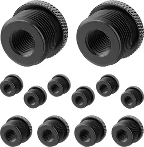 5 Core Mic Stand Adapter 12 Pieces 5/8 Male to 3/8 Female Screw Thread Conversion Connector Aluminium Camera