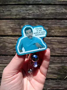 You're in My World Now, Male Nurse Badge, Gift for Him, Acrylic Badge Reel-Comedic Adult Humor-Funny Medical Care-RN Badge-CNA