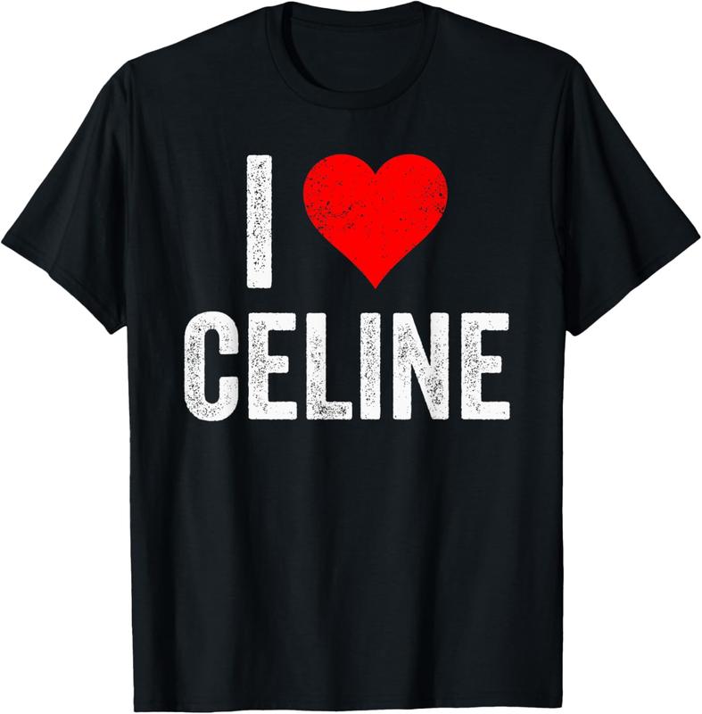I Love CELINE - Vintage Love Heart Valentine's Day Gift T-Shirt