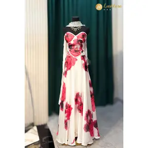 Lushkara Ivory Floral Printed Lehenga with Corset Blouse