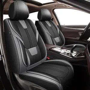 Universal Car Seat Protectors Full Set - Waterproof PU Leather -Easy CleanInterior Protection (2/5-Seater)-Fit for Nissan /Honda /Civic /CRV /Hrv /Kia/Sorento/Toyota /Corolla /4Runner /Camry /Hyundai /Mazda