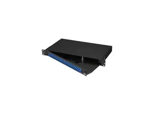 BLACK BOX NETWORK SERVICES JPM385A RACKMOUNT FIBER PANEL, 1U, LOADED WITH (
