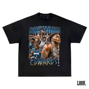 Anthony Edwards Antman Graphic Tee, Y2K Rap Streetwear T-Shirt, Unisex Crew Neck Tee, Vintage Hip-Hop Graphic, Sports Style, Casual Cotton Fit