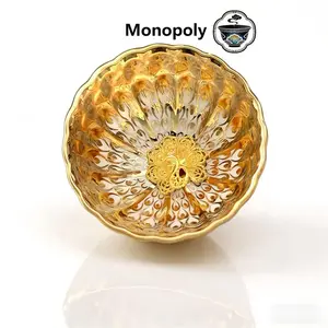 Premium Handcrafted Golden Peacock Jian Zhan | Gold Inlay Ceramic Masterpiece JSXQ0001