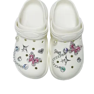 87 Types Shoe Decoration Charms Collection Cute Bows, Flowers and Bling Chains for Party Favors clog charmC