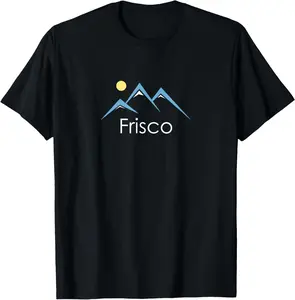 100%cotton Retro Snowy Mountain - Frisco Colorado T-Shirt T-Shirt
