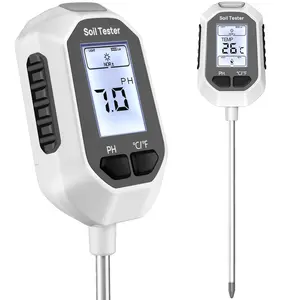4-in-1 Soil  Meter Digital  Temperature/Soil /PH Meter/Sunlight Intensity Backlight LCD Display Soil Test Meter for Gardening, Farming and Outdoor
