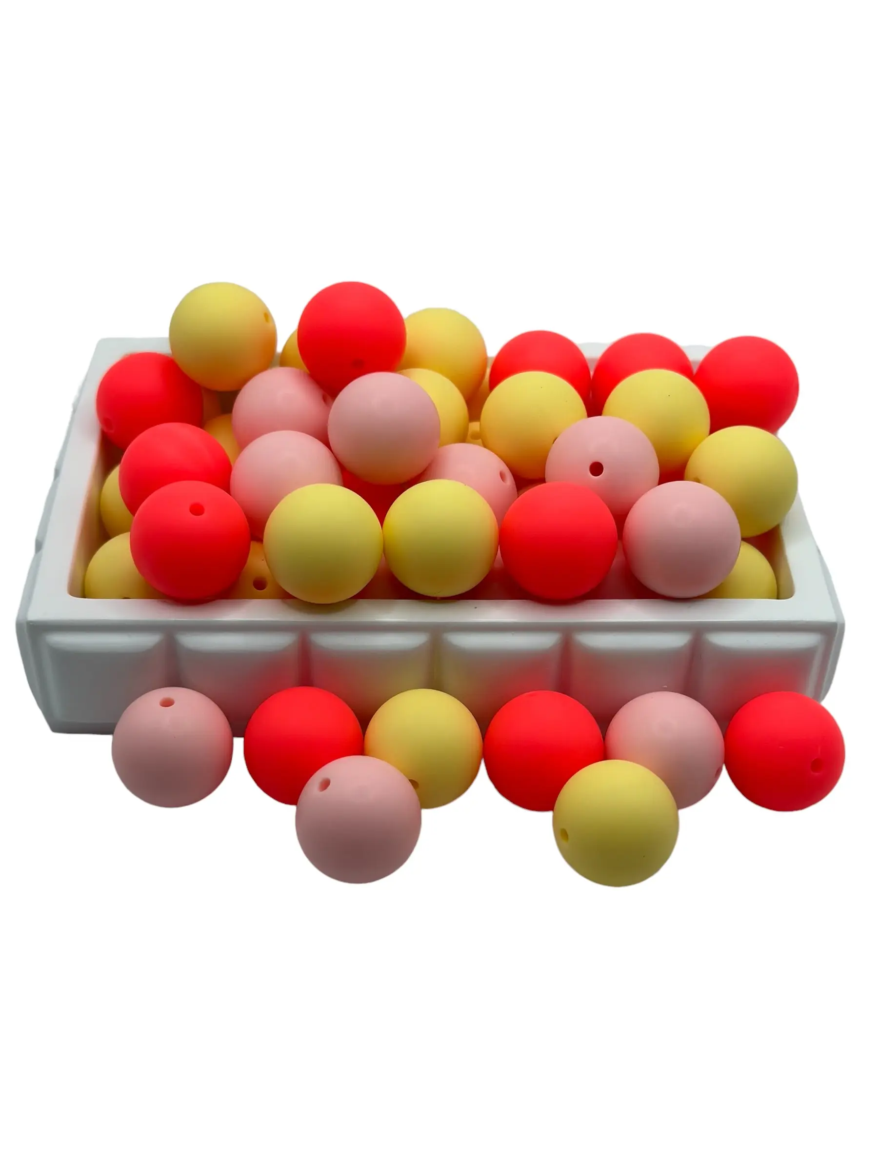 19 mm Silicone Beads for Baby Pacifier Clip Chew Accessories Eco-Friendly Diy Silicone Beads for Pens, keychains.