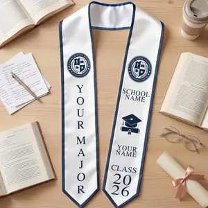 Personalized Graduation Stole Class of 2026, Custom Name & School Stole, College High School Grad Gift
