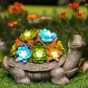 Solar Garden Statues Turtle Figurine Lights for Outside, Yard Decorations Outdoor, Garden Decor  Birthday Housewarming Gifts for Mom, Women for Mothers Day