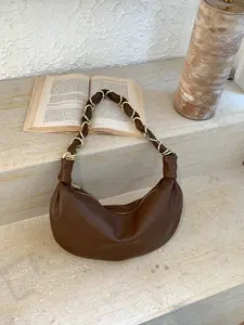 Women's Vintage Style Shoulder Bag, Fashionable Handbag for Medium Objects, Perfect Gift for Friends, Shopping, Dating, Commuting, Business Travel, Pu Leather Bag