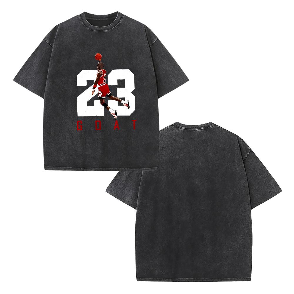 Number 23 Jumpman Tribute T-Shirt - Simple Retro Basketball T-Shirt, Iconic Dunk Design + Bold Font, Suitable for Players and Fans