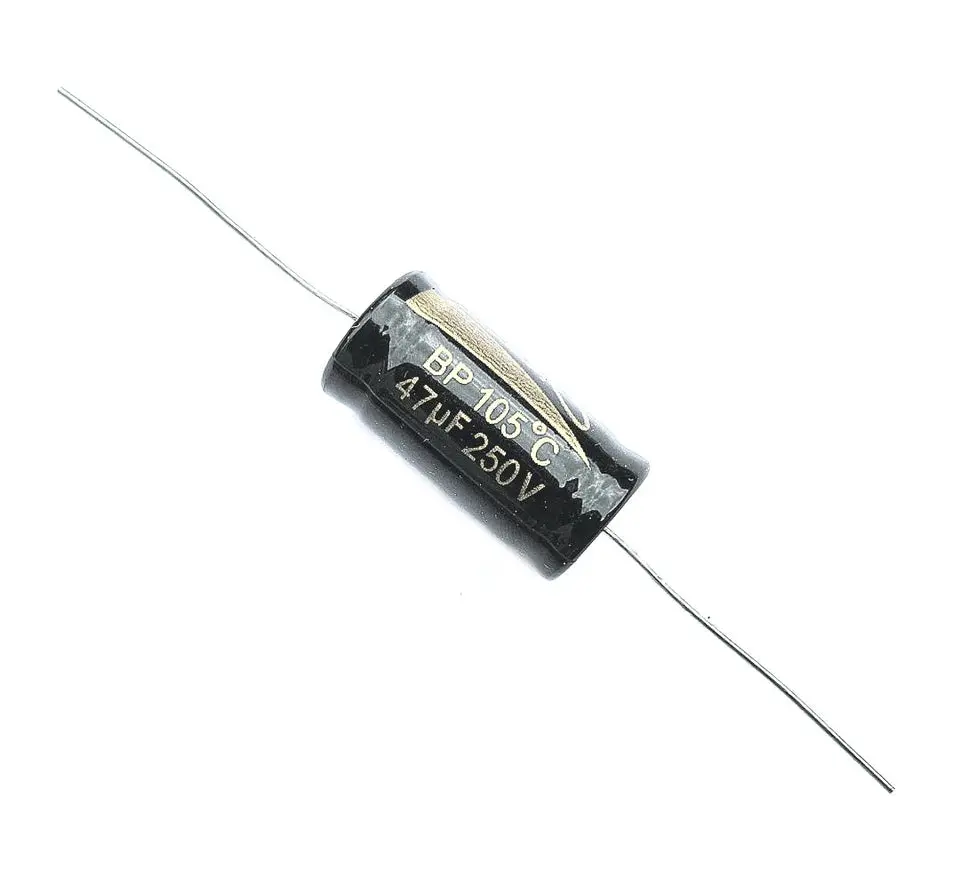Axial Electrolytic Bipolar Capacitor, 47uF 250V, 105C, Tolerance ±20%