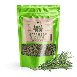 Yerbero - Premium Loose Whole Rosemary Dried Leaves Tea 2oz (58gr) | Hoja De Romero Te Herbal | Makes 30+ Cups | Rosmarinus Officinalis | Stand Up Resealable Bag | Crafted By Nature100% All Natural, non-GMO, Gluten-free.