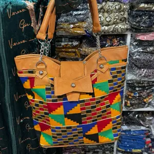 Ankara Pattern Lady’s Office/Casual Bag/Tote Bag - Reusable Canvas with African Tribal Art Design, Handbag Style for Versatile Use