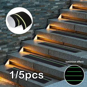 Anti Slip Tape, 1/5 Counts Glow in The Dark Non Slip Tape, Stair Grips Tape, Traction Adhesive for Steps, Staircase, Deck