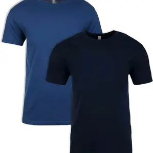 Basic Men's Crew Neck T-shirt, Casual Daily Wear, Soft Breathable Cotton Fabric