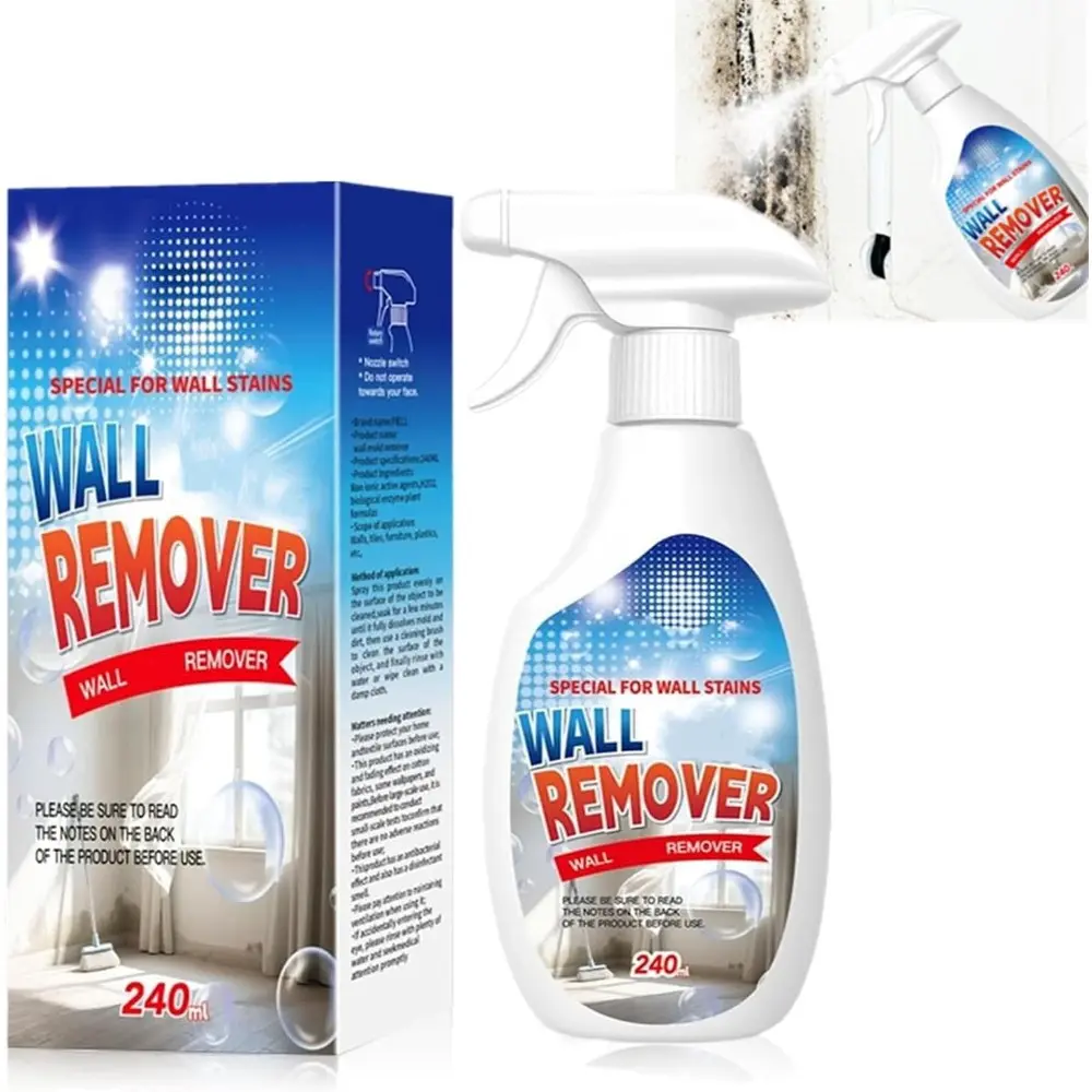 Effective Removal Spray, Wall Cleaner Spray, Multifunctional Cleaner, Dust and Dirt Removal, for Wood, Tile, Fabric, Bathrooms, Kitchens, Home Cleaning Supplies, Household Cleaning Products