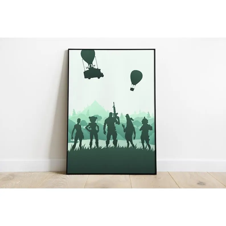 Battle Royale Shooter Poster Print, Video Game Poster, Video Game Art, Gaming Gift, Minimalist, For Him, For Her,