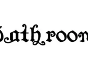 bathroom word home decor car truck vinyl decal sticker 5"