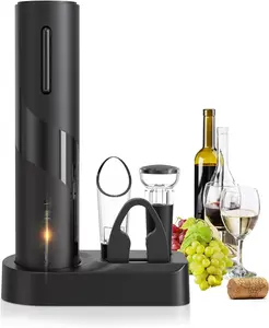 Electric Wine Opener Set, A 4-in-1 Multifunctional Wine Accessory Kit, including an Automatic Corkscrew Opener, Rechargeable Wine Bottle Openers, Foil Cutter, Wine Aerator Pourer, and Vacuum Stoppers