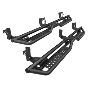 Crew Cab Running Boards Side Steps Compatible for 2009-2018 Dodge Ram 1500, 2019-2024 1500 Classic, 2010-2026 Dodge Ram 2500 & 3500 CrewCab, Bolt-On Two Stairs Nerf Bars, A Style