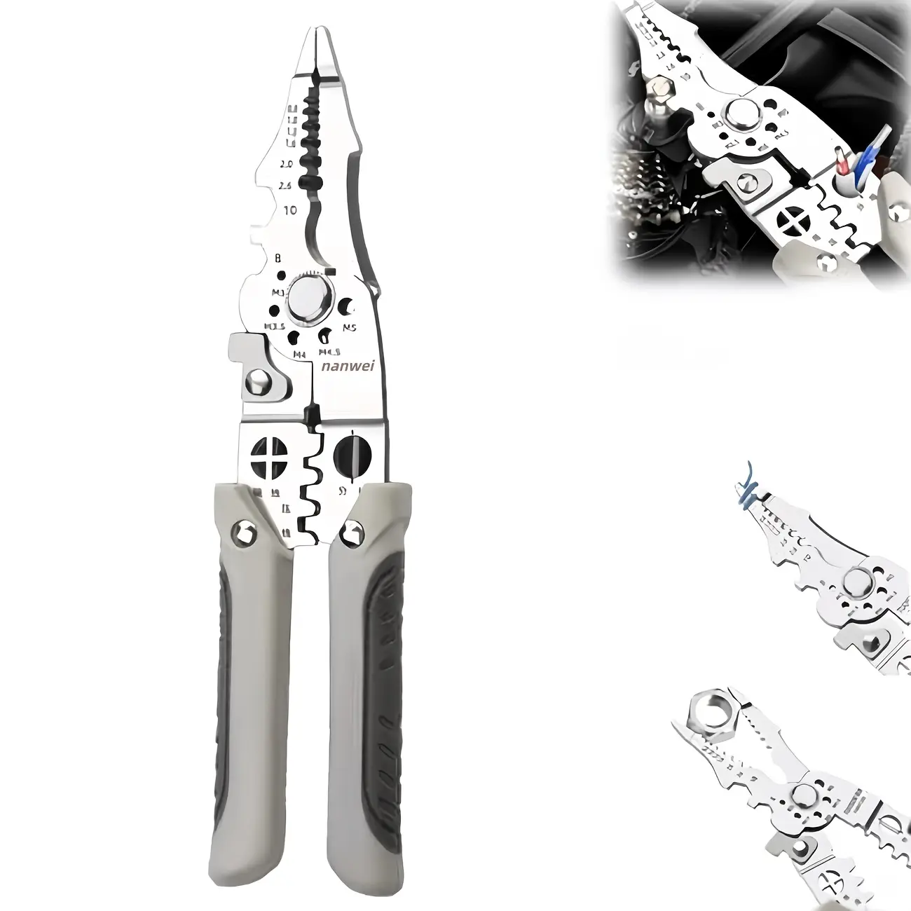 Multi-function Wire Stripper Tool Electrical, 9-in-1 Wire Cutter & Wire Crimping Tool, Adjustable AWG 6-16, Comfortable Grip and Refined Craftsmanship