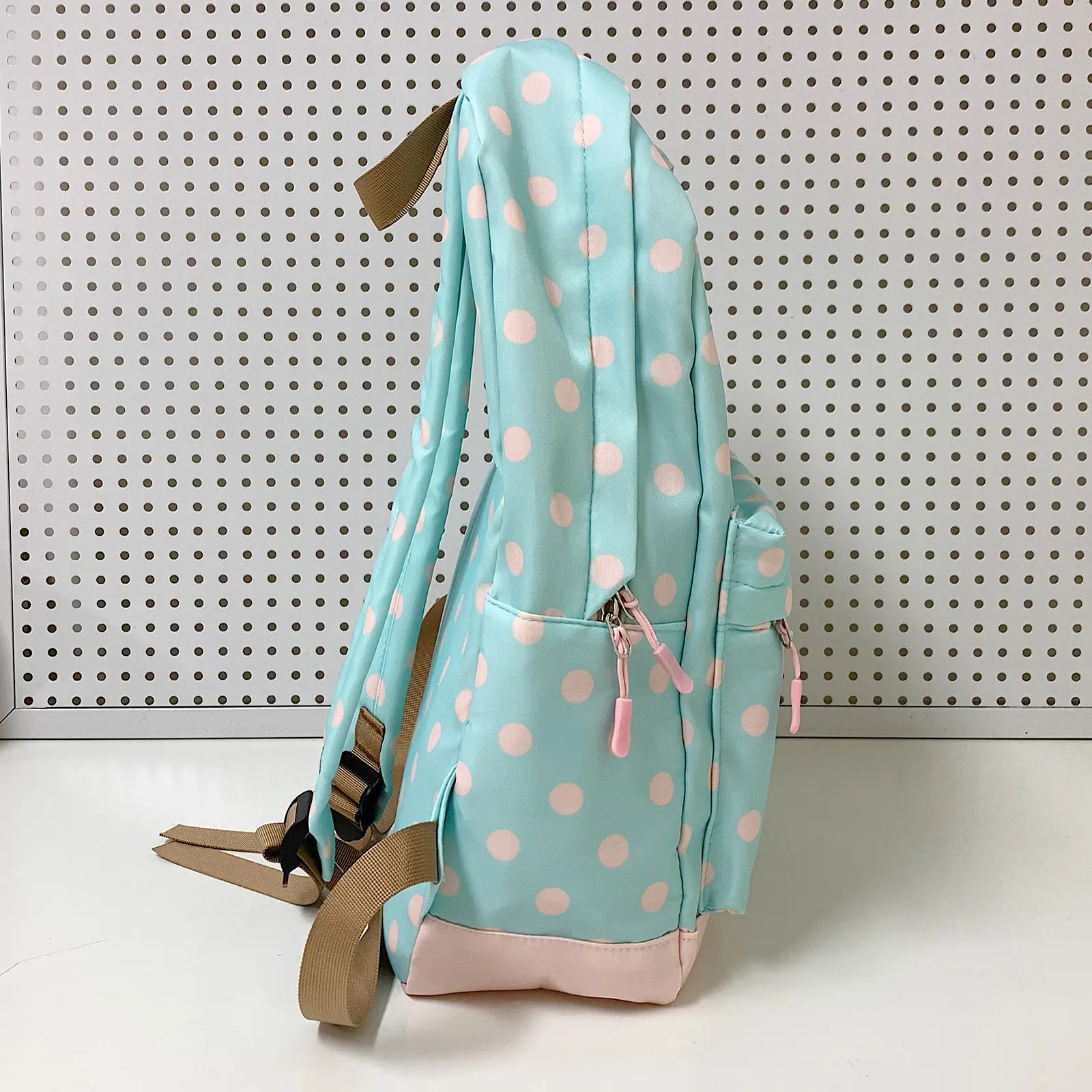 Women Nylon Polka Dot Cute Backpack Multiple Pockets Cute Playful Bookpack Travel Daypack Bag for Teens Girls College Commute