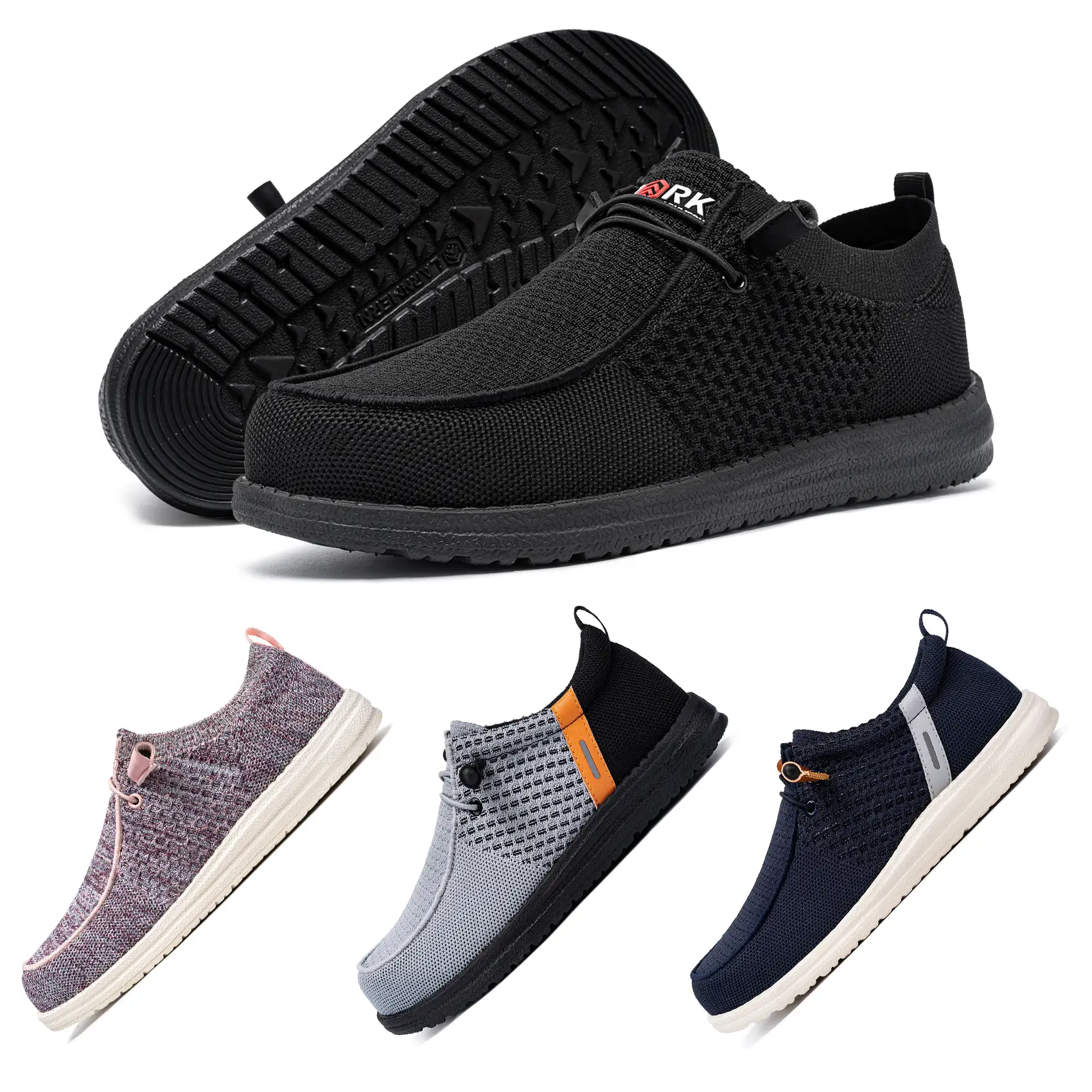 [New]Steel Toe Loafers Shoes Slip On Work Shoes With OSHA approval and ASTM certification Lightweight Comfortable Footwear women's shoes men's shoes