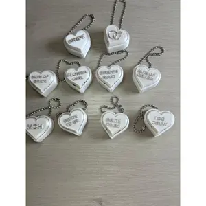 Wedding Day Inspired Gift Keychain Heart Coversation Clickies Clicker Clicky Fidgets