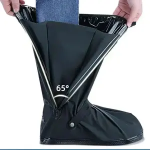 Reusable Motorcycle Scooter Dirt Bike Rain Shoes Cover Non-Slip Boot Covers Unisex Bicycle Shoes Protectors For Rainy Snowy Day