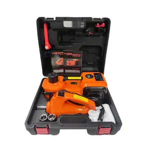 【fathersdaygift】 Electric Car Jack Set Max 5 Ton/11023 LBS Hydraulic Jack/Scissor Jack with Electric Impact WrenchBuilt-in Inflatable Pump and LED LightPortable Car Lift for SUV MPV Sedan Truck Change Tires Garage Repair