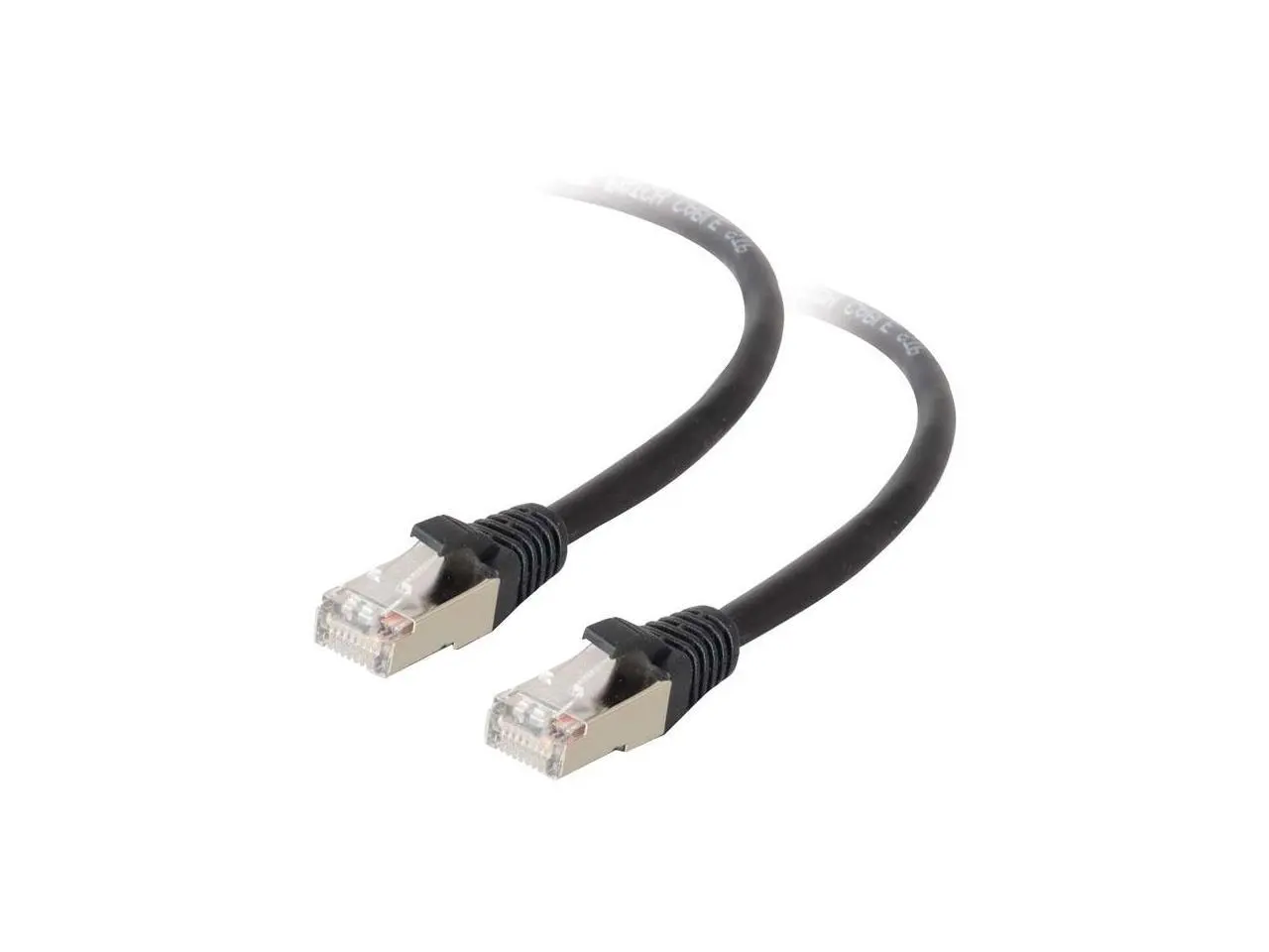 C2G 28705 Cat5e Cable - Snagless Shielded Ethernet Network Patch Cable, Black (75 Feet, 22.86 Meters)