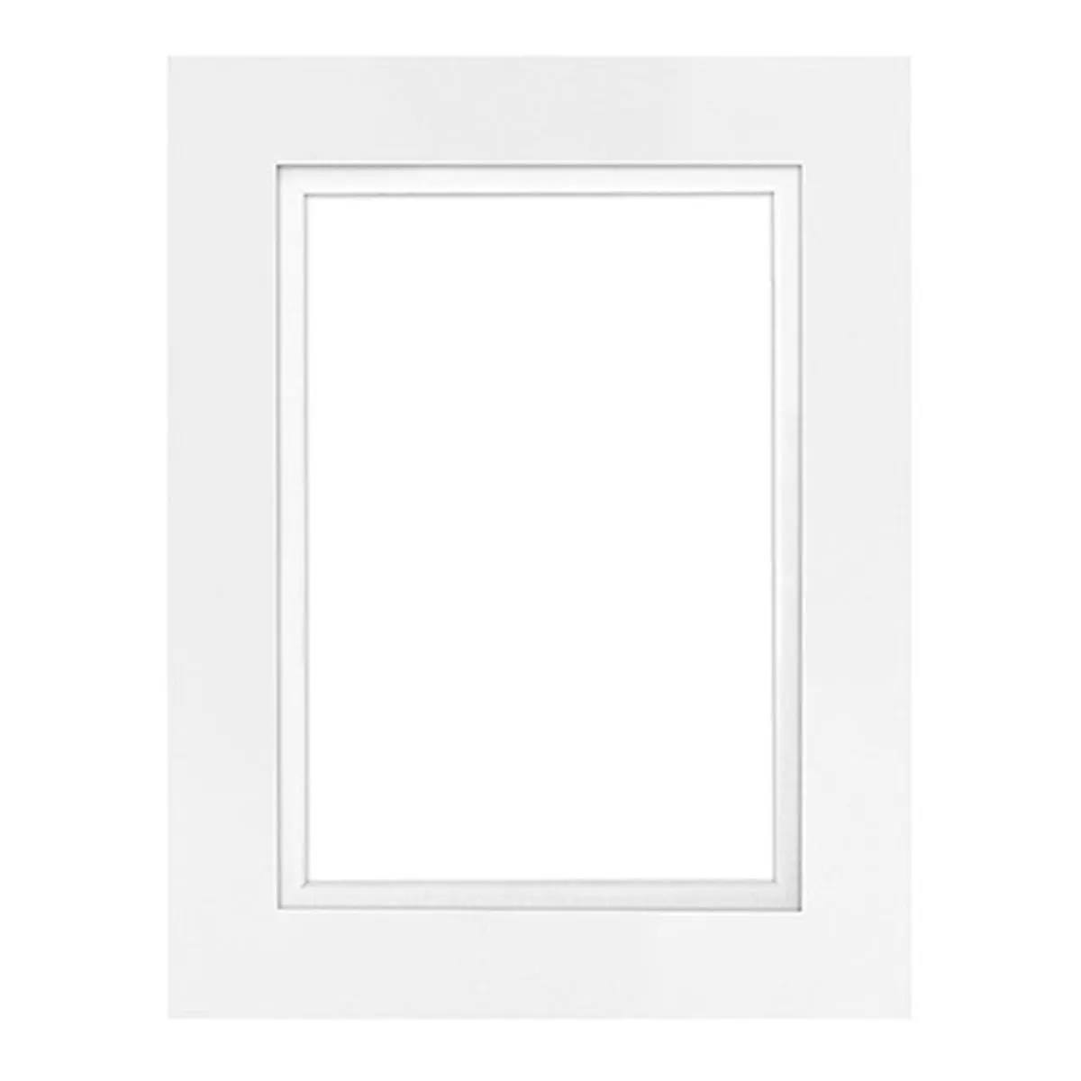 Framatic Modern 8x10" Wood Frame with Skinny Mat for 8x10" Photograph, White