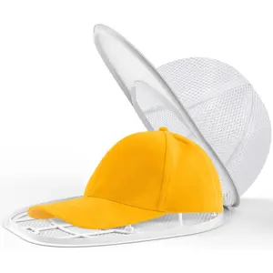 Hat Washer Cage, Laundry Hat Washer for Baseball Caps for Washing Machine or Dishwasher, Ball Cap Washers Frame for Flat and Curved Hats, Hats cage, Fit for Adult and Kid's, 1 Pack White