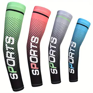 Gradient Color Sports Ice Silk Sleeve Sun Visor Scarf - High Elasticity, UV Protection, Cooling Arm Sleeves for Outdoor Sports Enthusiasts - Durable, Breathable, Moisture Wicking, Great for Cycling, Driving, Camping, Hiking