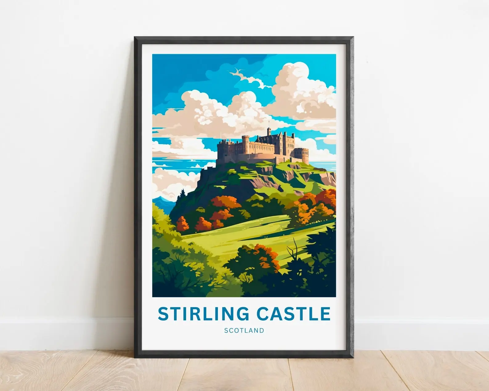 Stirling Castle Travel Print Stirling Castle Poster Scotland Wall Art Framed Present Gift Scotland Present