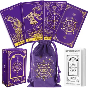78 Tarot Cards Deck with Guide Book and Linen Carry Bag, Classic Original Tarot Cards for Beginners to Experts, Witchy Gifts for Women