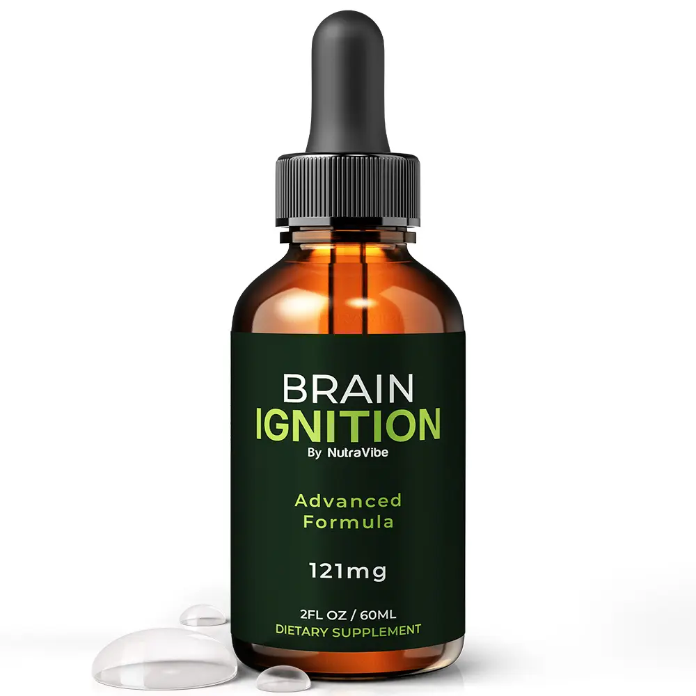 Brain Ignition Drops - Advanced Natural Dietary Supplement with 121mg Proprietary Blend for Health & Wellness