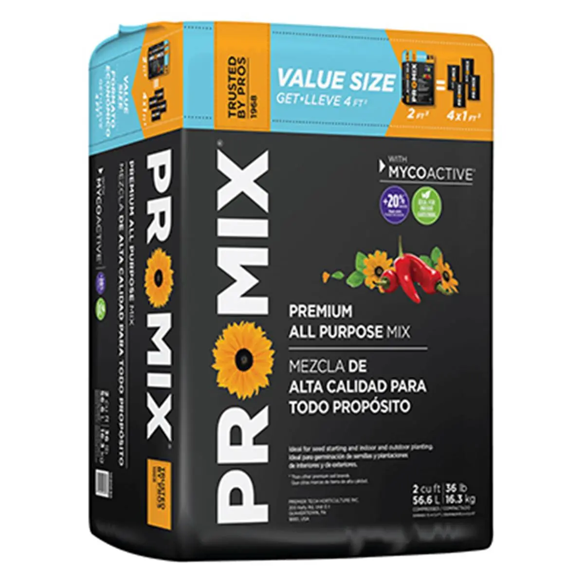 Premier Horticulture 2 cu ft Pro-Mix Ultimate All Purpose Mix, with Natural Plant Stimulant for Enhanced Nutrient and Water Uptake