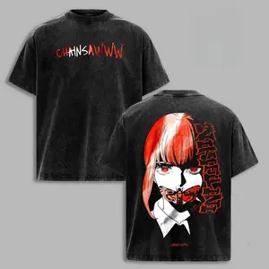 valentine shirts Chainsaw Man T-Shirt Collection – Anime Graphic Oversized Tees, Vintage Washed Streetwear, Power Makima Reze Characters, Acid Wash Heavyweight Cotton, Unisex Manga Apparel, Gift for Anime Fans, Chainsaw Man The Movie Reze Arc Merch