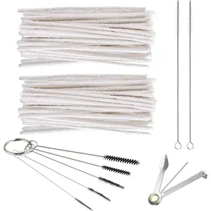 100 Pcs Pipe Cleaners Craft Tool Set Includes 1pc Pipe Tamper Reamer 1pc Mini Nylon Brush Set 2pcs Drinking Straw Cleaning Brushes