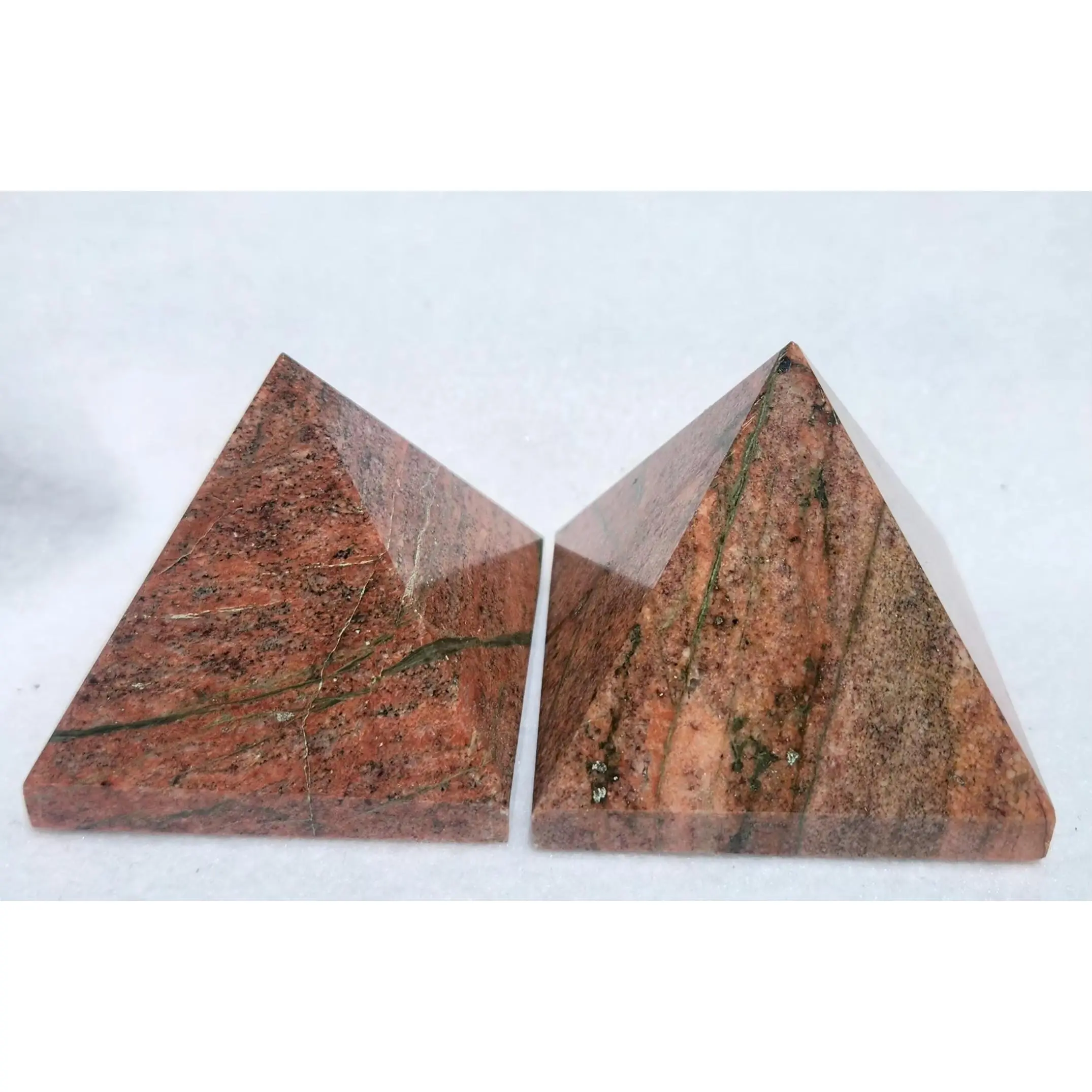 Unakite Pyramids or Larvikite Pyramids