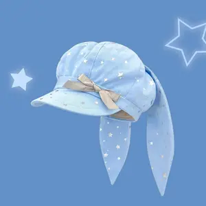 y2k Cute star Rabbit Ear Cloud Hat, Girl Spice Beret hat gift