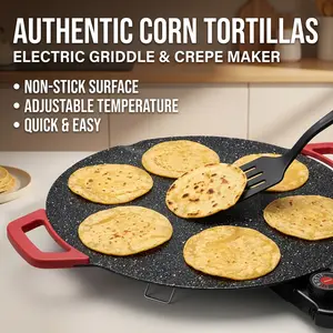 AORAN Portable Electric Korean BBQ Grill, Indoor Smokeless Grill, Non-stick Grill Pan, Adjustable Temperature Control, Nonstick Surface, Asador de Carne