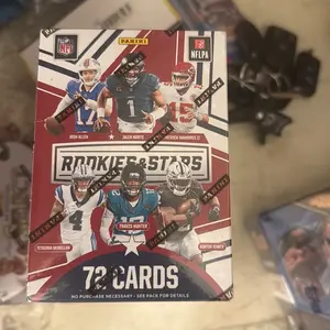 Panini NFLPA Rookies & Stars 72 Cards Collectible Trading Card Pack Featuring Josh Allen Jalen Hurts Patrick Mahomes II Travis Hunter