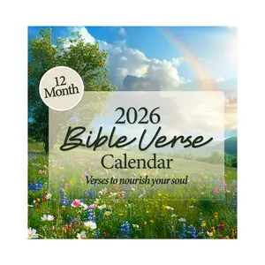 2026 Bible Verse Wall Calendar - 12 Month Inspirational Quotes & Stunning Landscape Photos - Perfect for Faith-Based Gifts - 12" x 24" Open Size - Premium Quality Paper - Verses to Nourish Your Soul