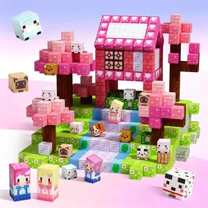100 Piece Magnetic Blocks Building Set, Princess Castle Stem Toy, Creative Educational Gift for Kids & Adults, Suitable for Ages 3+