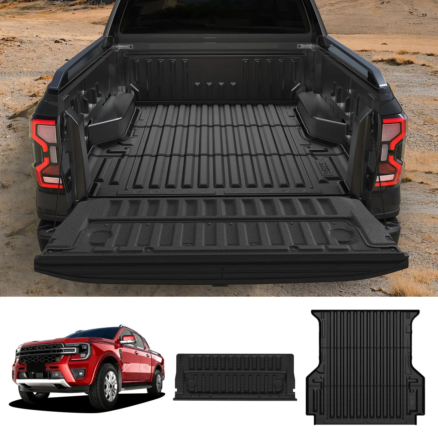 Truck Bed Mat & Tailgate Protector for Ford Ranger 2026 2025 2024
